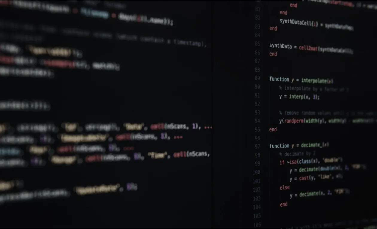 Close-up of software for coding