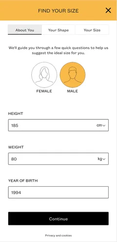 Measmerize allows a complete fit finder widget customization: style, layout, font, and color.